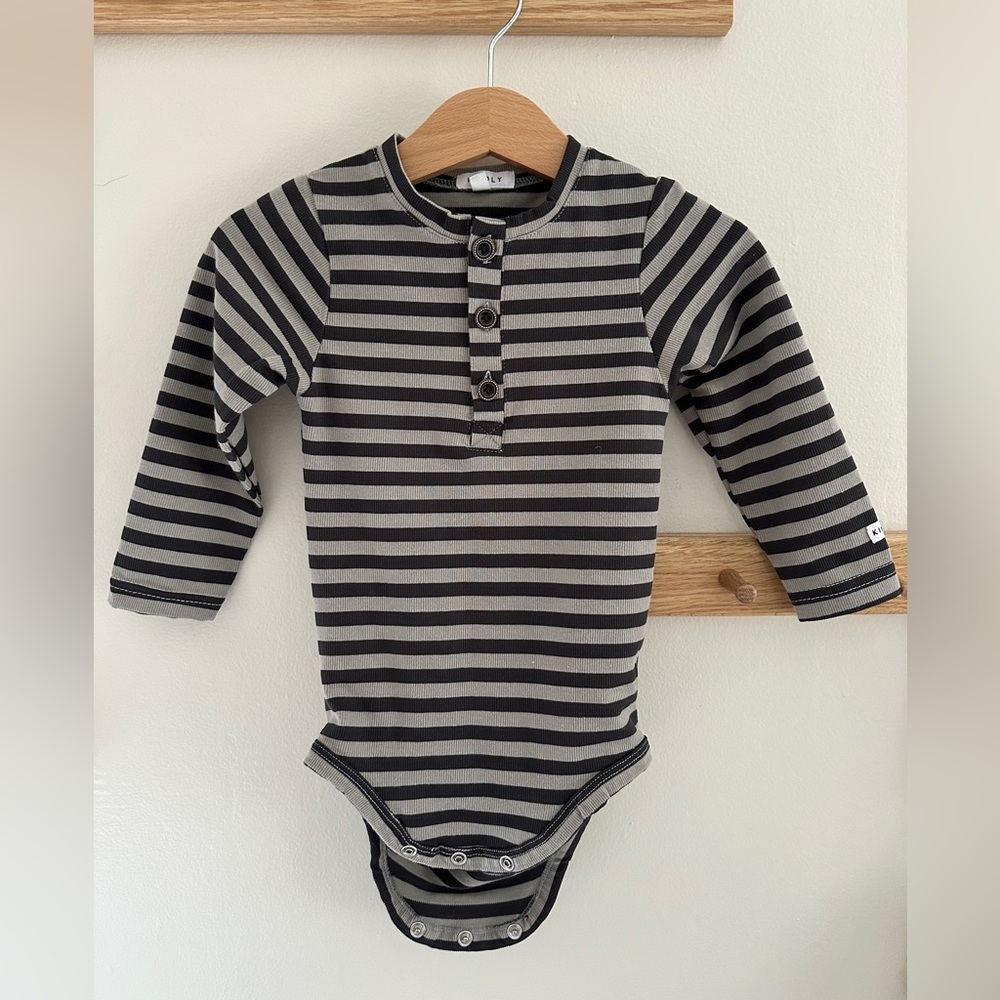 Kindly the label striped bodysuit NWOT